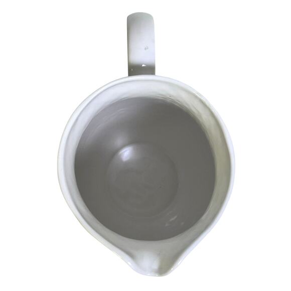 Basket Wreath by Tabletops Unlimited White Embossed Large 72 oz Pitcher - Picture 5 of 7